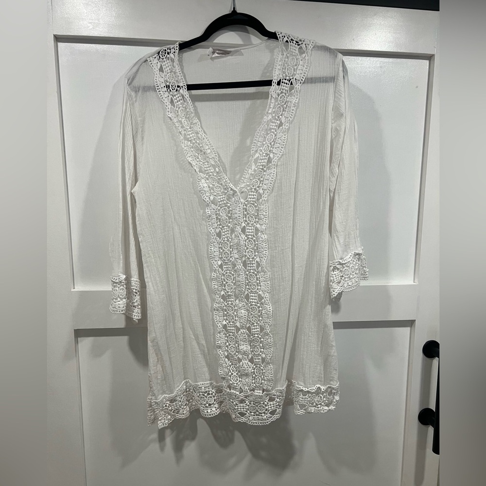 La Blanca white beach cover up
